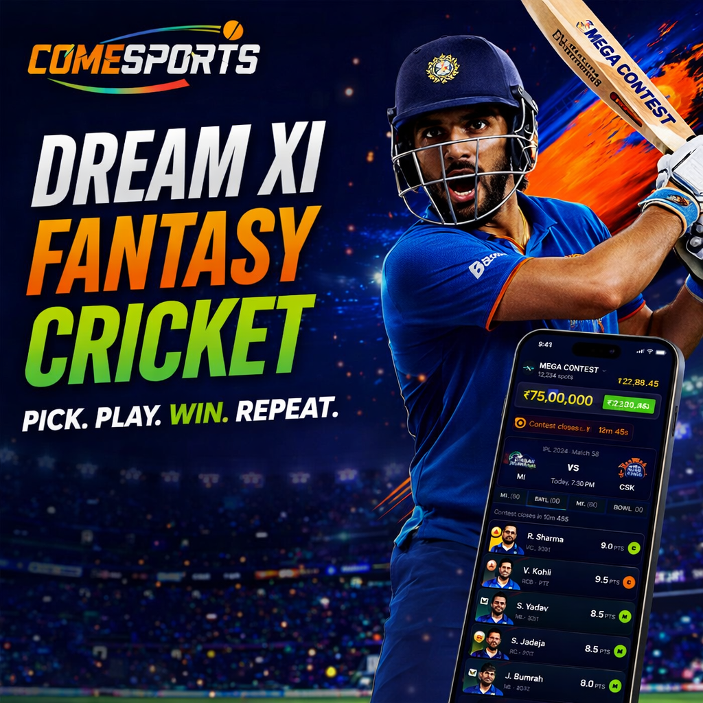 Come Fantasy Zone Dream XI fantasy cricket ad visual