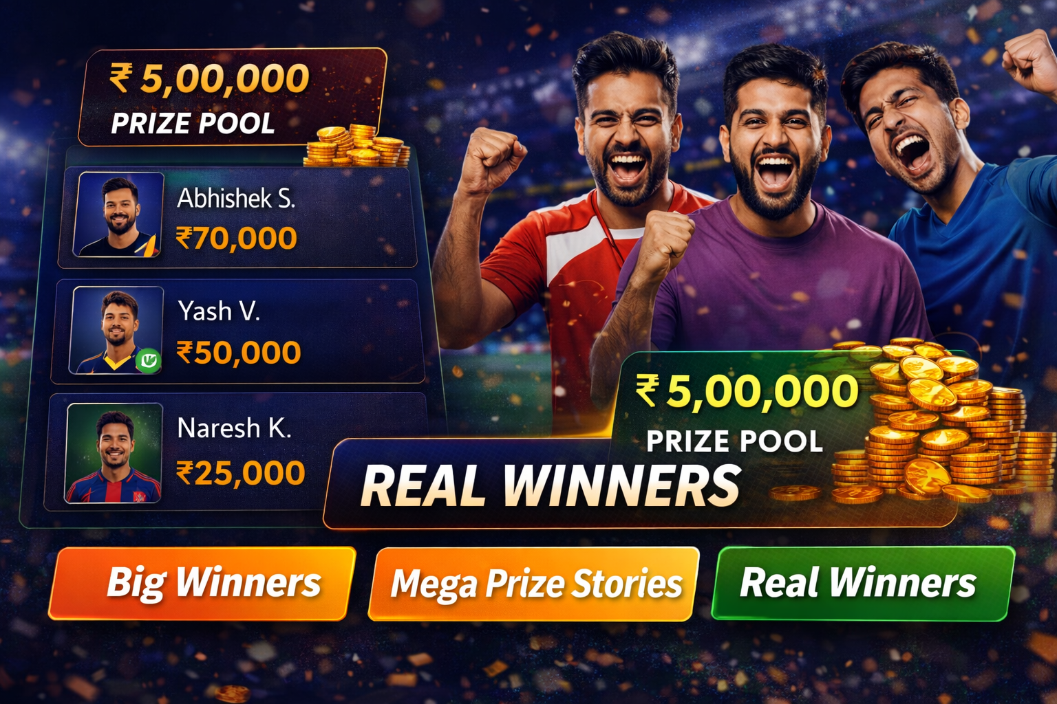 Come Fantasy Zone fantasy cricket result notes