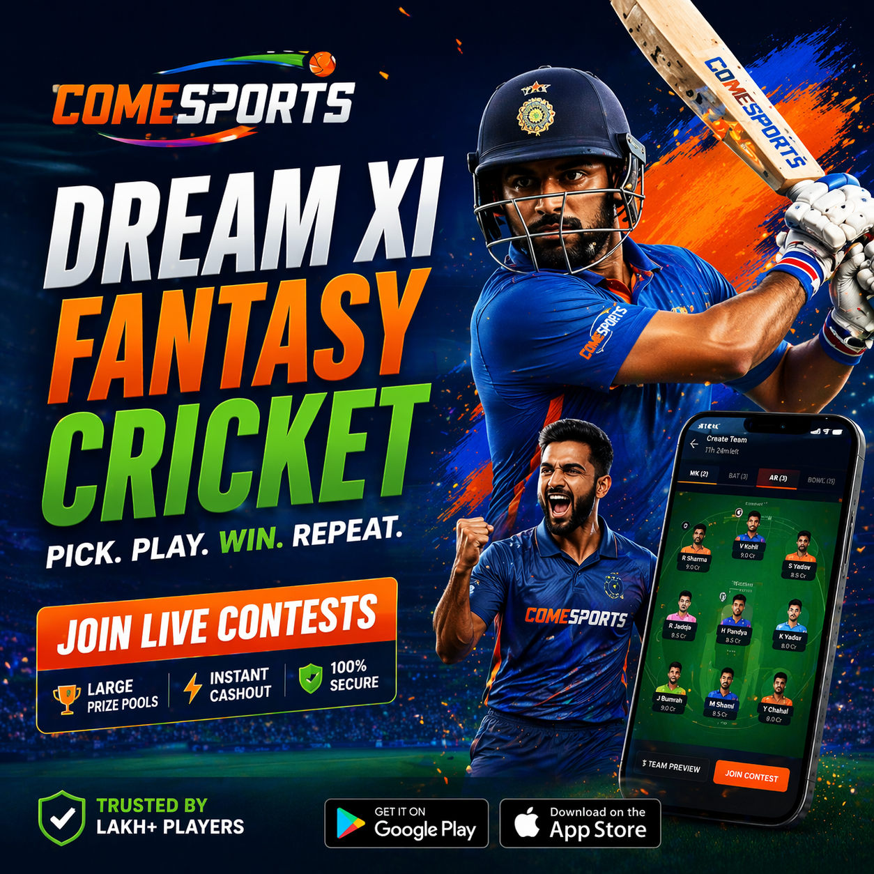 Come Fantasy Zone fantasy sports main visual